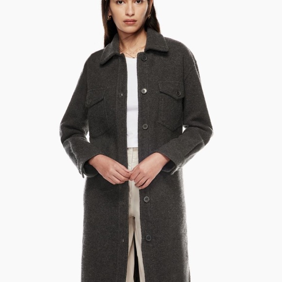 Wilfred Jackets & Coats Aritzia Wilfred Free The Ganna Long Shirt